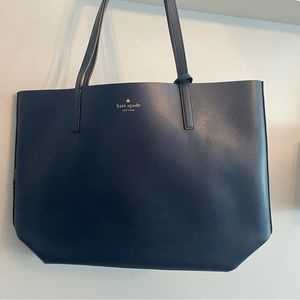 Kate Spade navy and flower tote bag